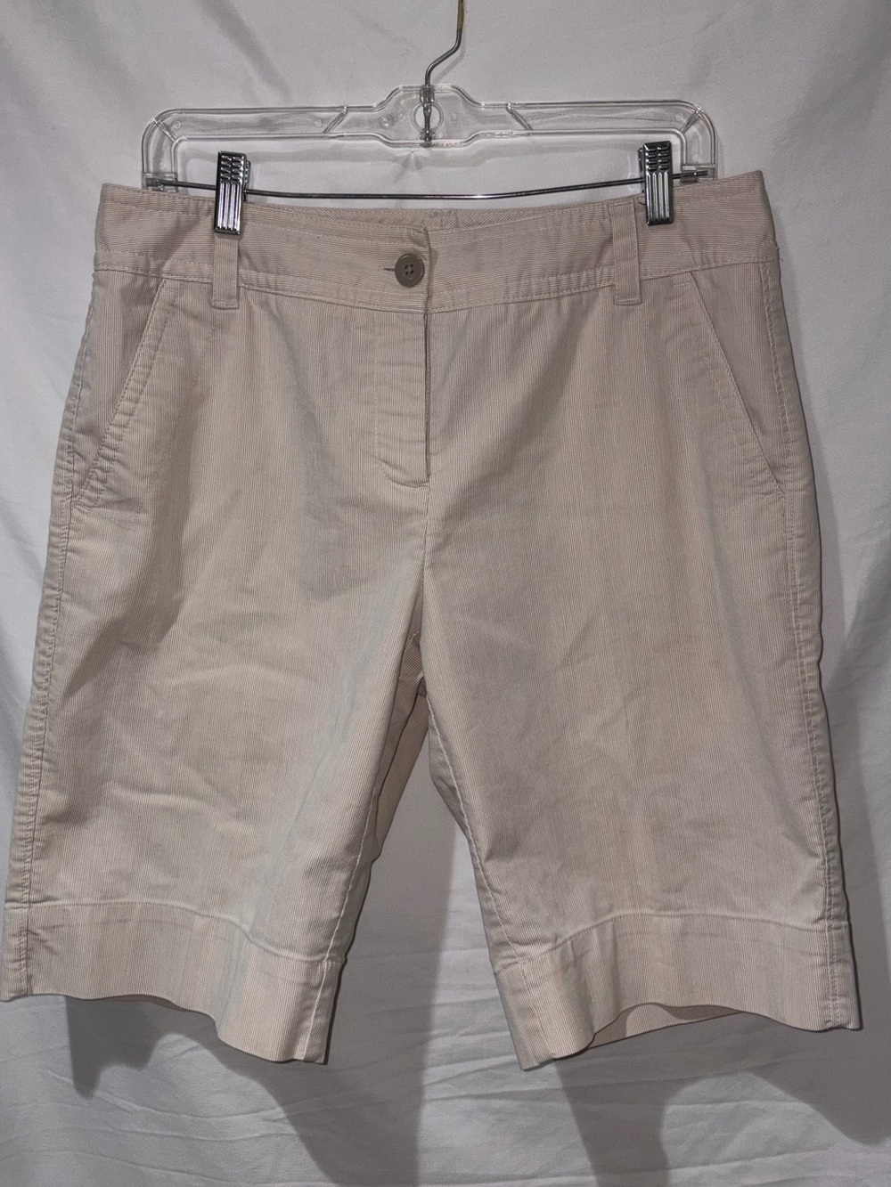 Apostrophe Stretch Women’s Cream Casual Chino Shorts sz 8